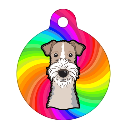 25mm Diameter Small Size - Wire Fox Terrier Dog
