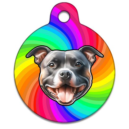 19mm Diameter Tiny Size - Staffie Dog