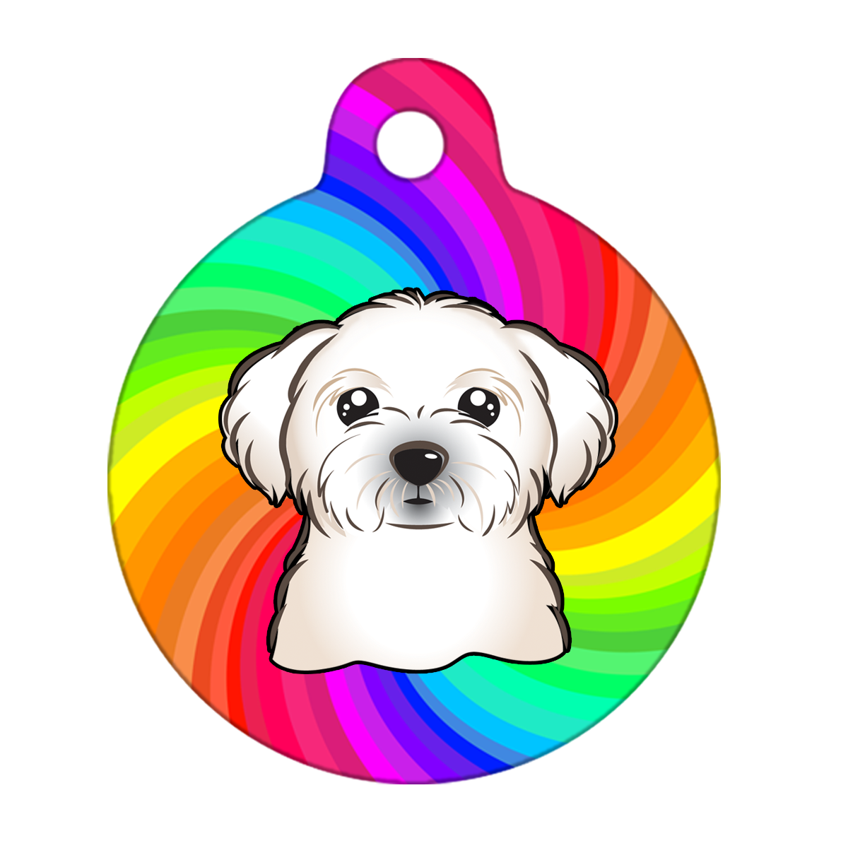 25mm Diameter Small Size - Maltese Dog
