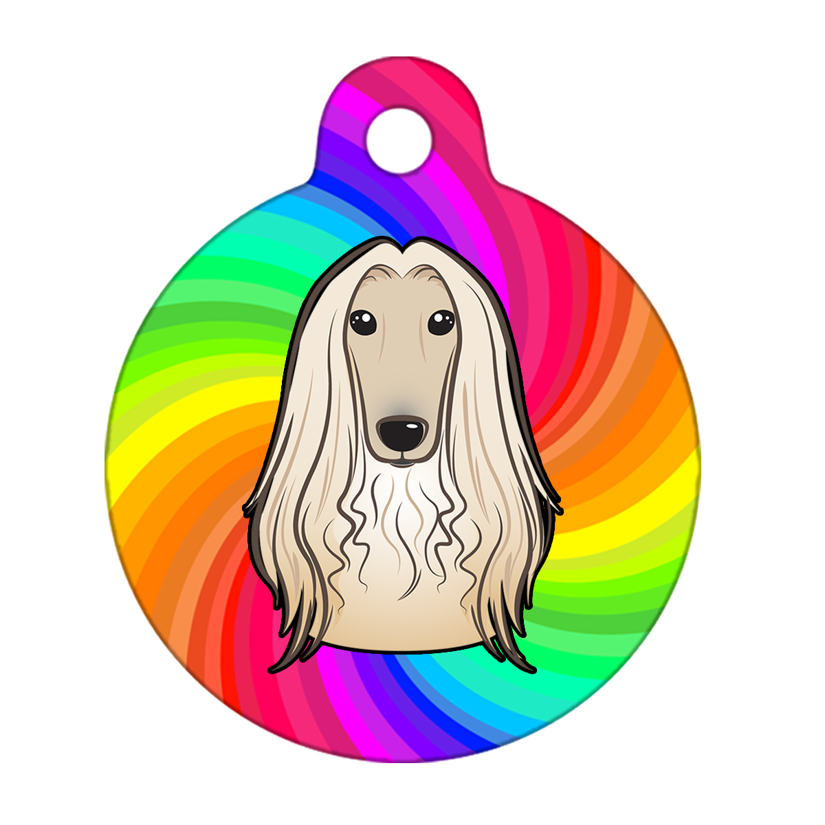 25mm Diameter Small Size - Afghan Hound Dog