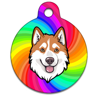 38mm Diameter Large Size - Husky Malamute Dog