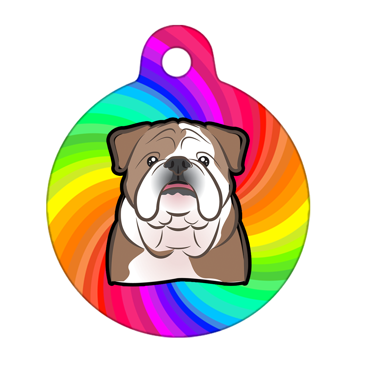 38mm Diameter Large Size - Bulldog Dog