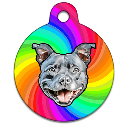 19mm Diameter Tiny Size - Staffie Dog