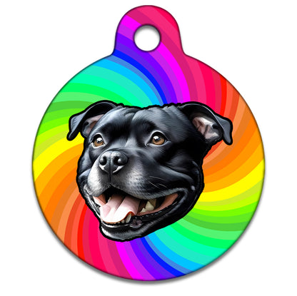19mm Diameter Tiny Size - Staffie Dog