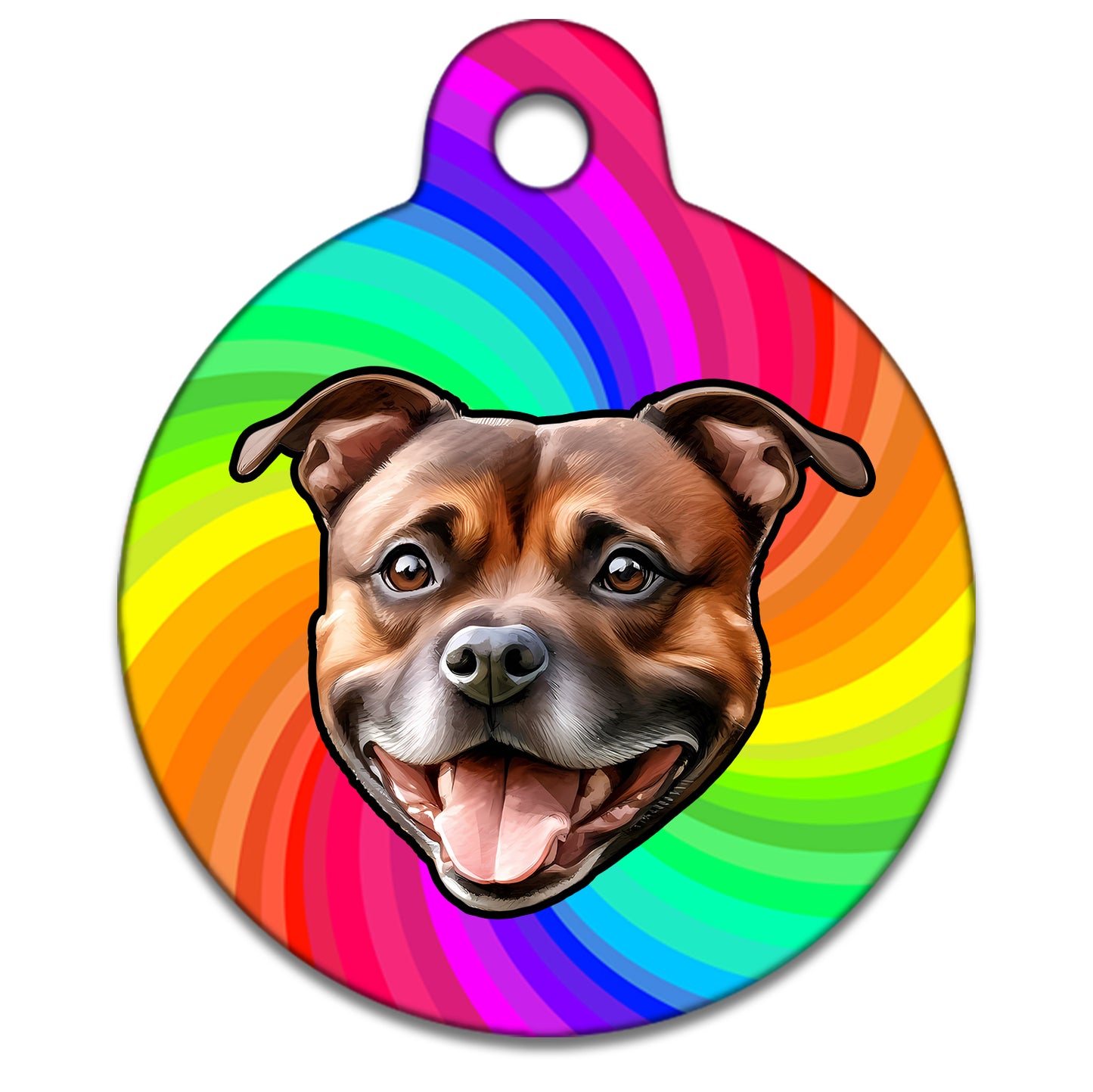 19mm Diameter Tiny Size - Staffie Dog