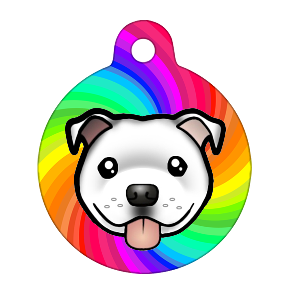 25mm Diameter Small Size - Staffie Cartoon Dog