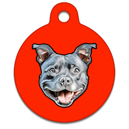 19mm Diameter Tiny Size - Staffie Dog