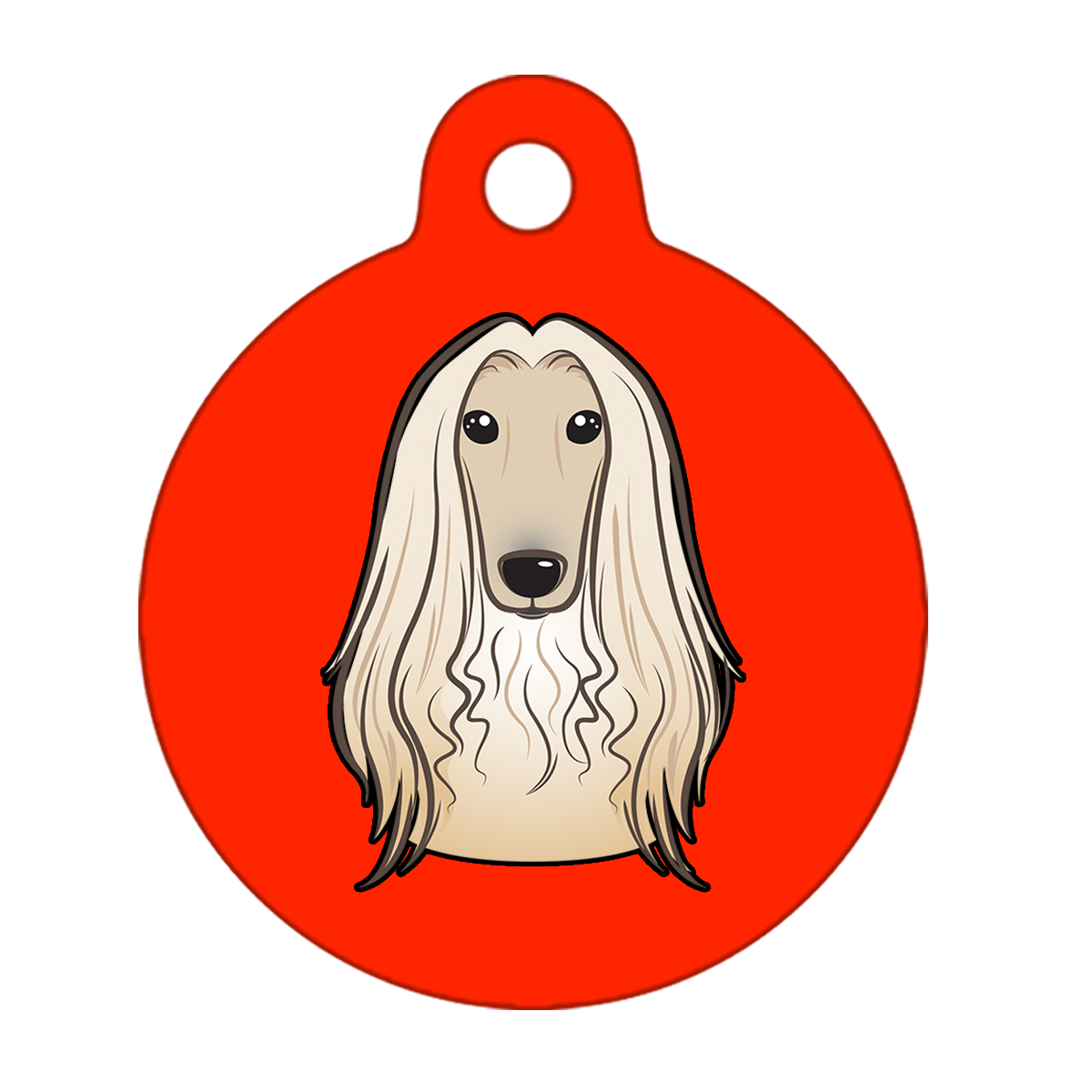 19mm Diameter Tiny Size - Afghan Hound Dog
