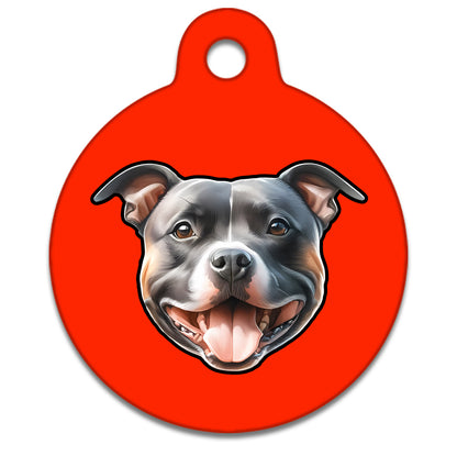 19mm Diameter Tiny Size - Staffie Dog