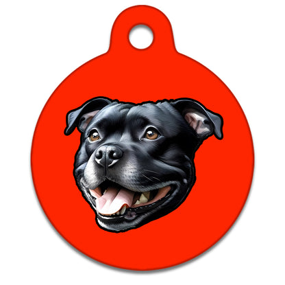19mm Diameter Tiny Size - Staffie Dog