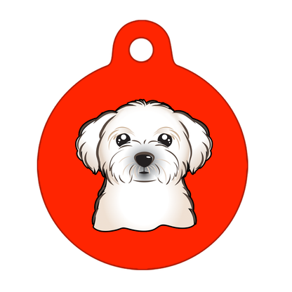 38mm Diameter Large Size - Maltese Dog