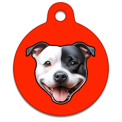 19mm Diameter Tiny Size - Staffie Dog