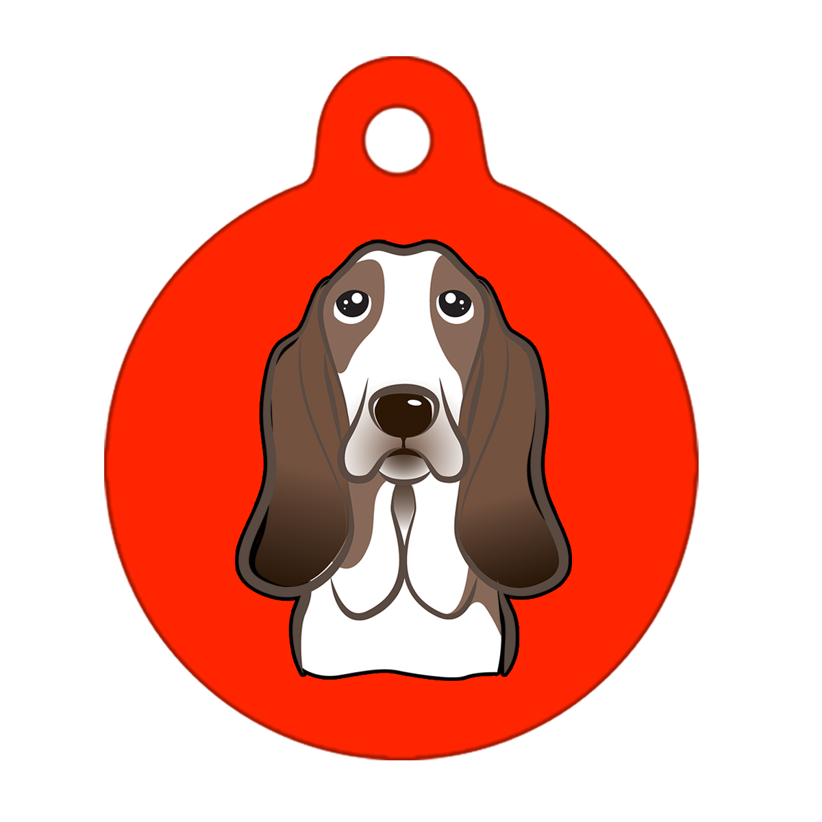 19mm Diameter Tiny Size - Basset Hound Dog