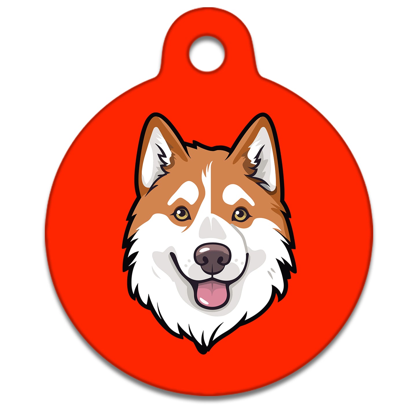 25mm Diameter Small Size - Husky Malamute Dog