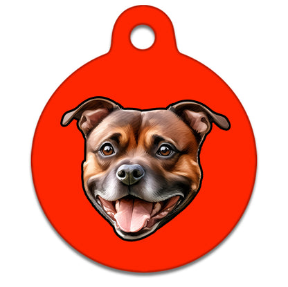 19mm Diameter Tiny Size - Staffie Dog