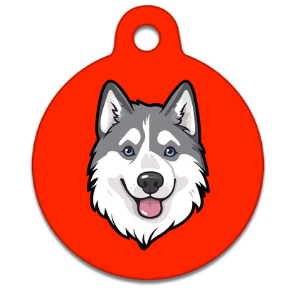 38mm Diameter Large Size - Husky Malamute Dog