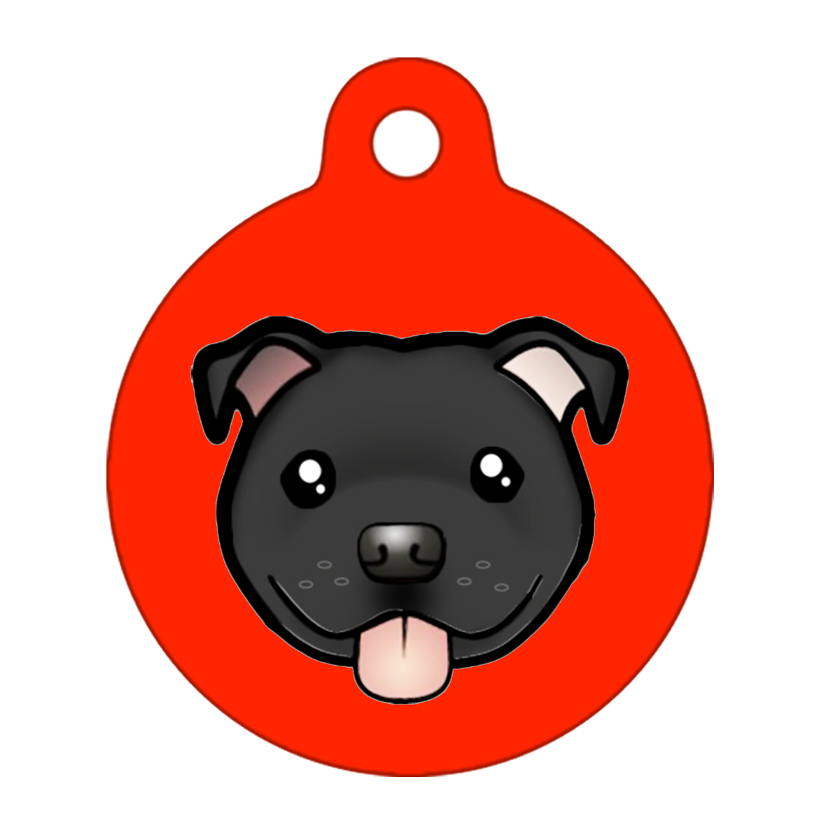 38mm Diameter Large Size - Staffie Cartoon Dog