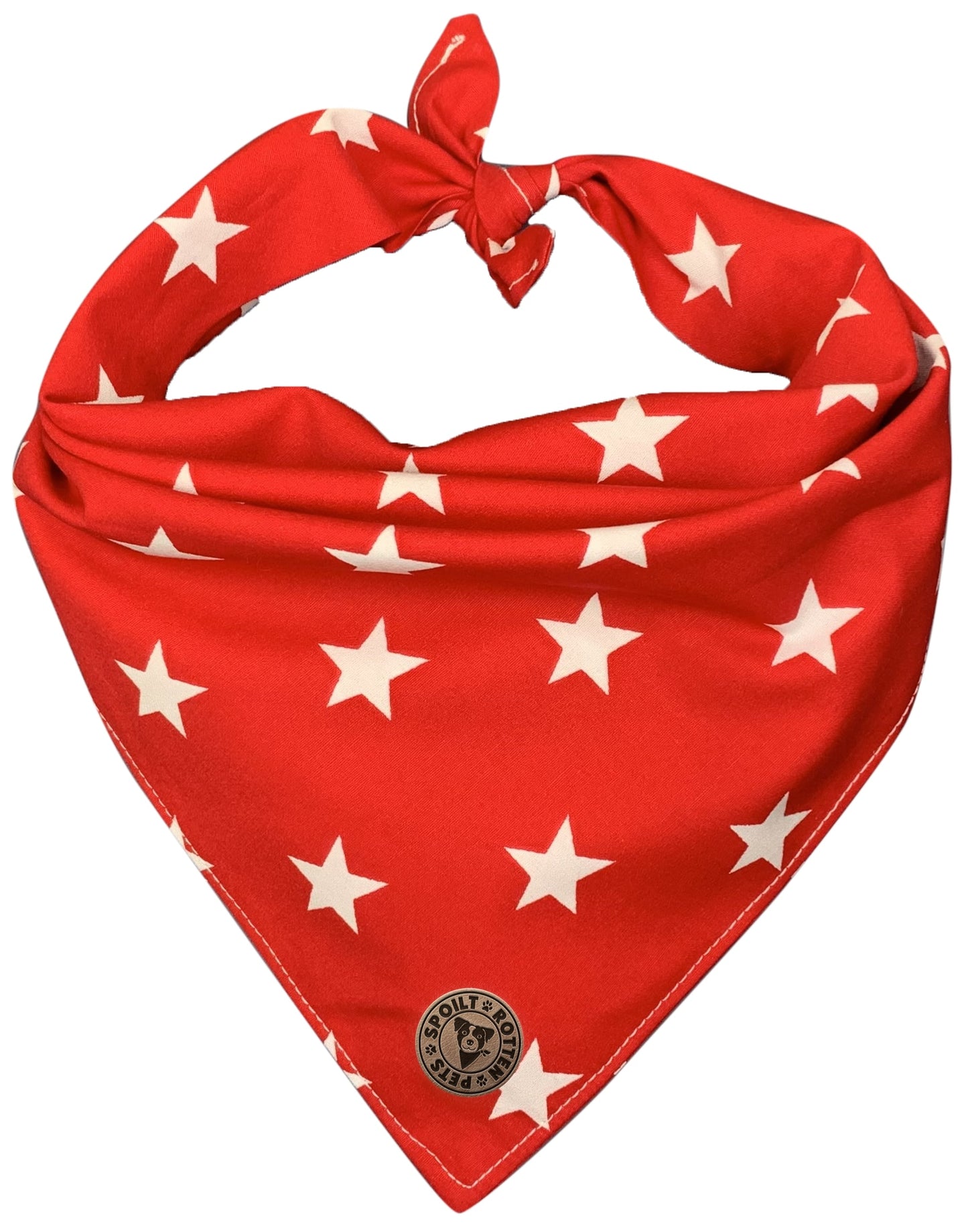 The Liverpool - Large Star on Red Tied Dog Bandana
