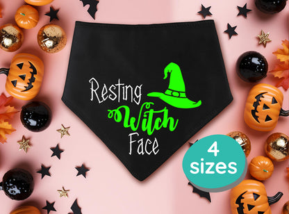 Resting Witch Face Dog Bandana