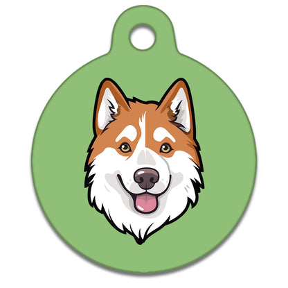 38mm Diameter Large Size - Husky Malamute Dog