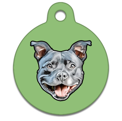 19mm Diameter Tiny Size - Staffie Dog