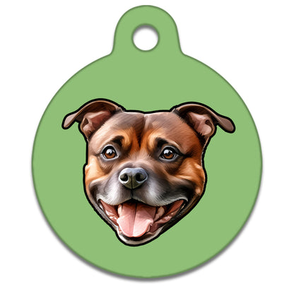 19mm Diameter Tiny Size - Staffie Dog