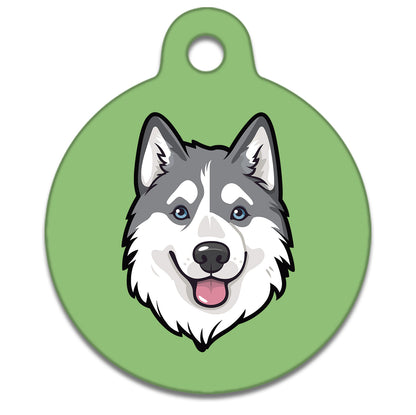 31mm Diameter Medium Size - Husky Malamute Dog