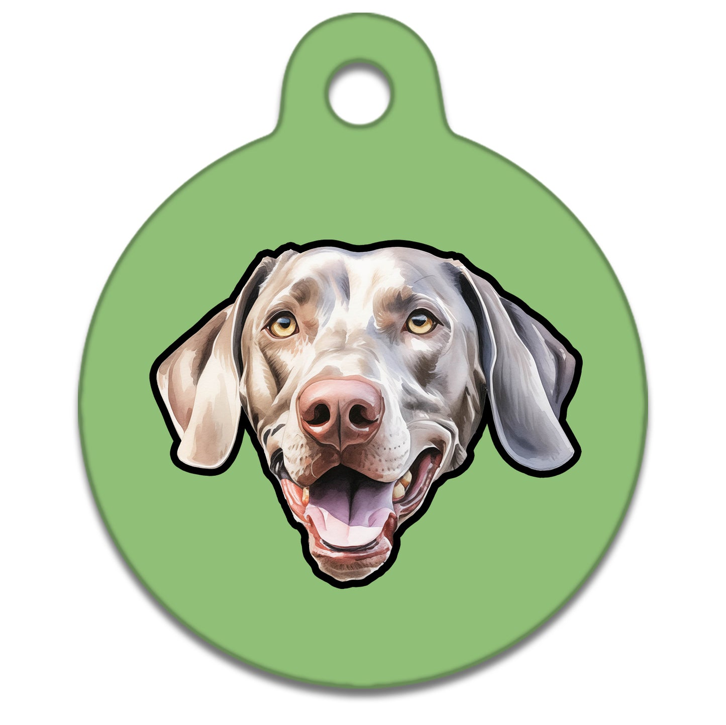 19mm Diameter Tiny Size - Weimaraner Dog