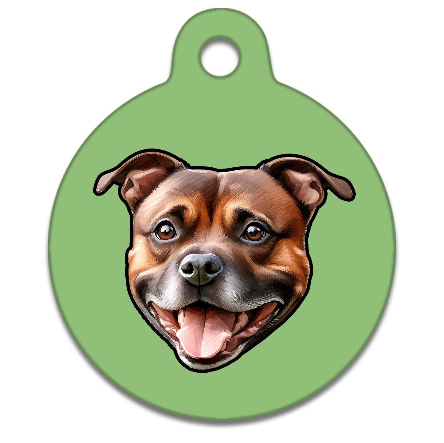 25mm Diameter Small Size - Staffie Dog