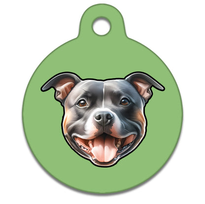 19mm Diameter Tiny Size - Staffie Dog