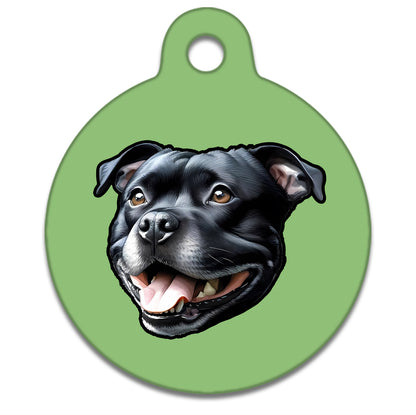 19mm Diameter Tiny Size - Staffie Dog