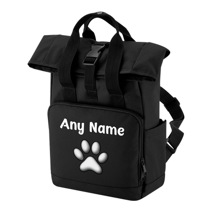 Travel Rucksack 9 Litres Black Any Breed Backpack With Custom Personalised Dog Name