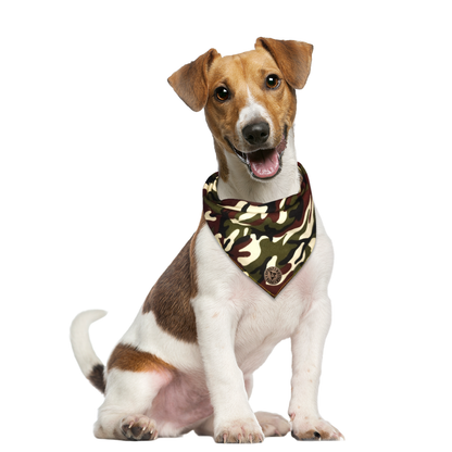 The Colchester - Camo Green Tied Dog Bandana