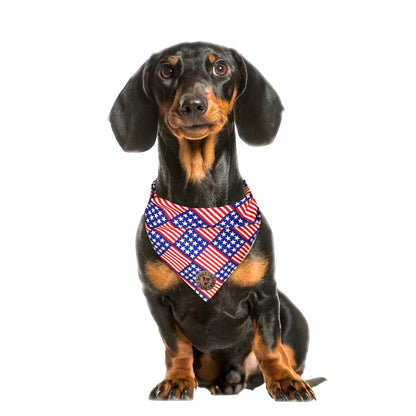 The Washington - American Flag Tied Dog Bandana