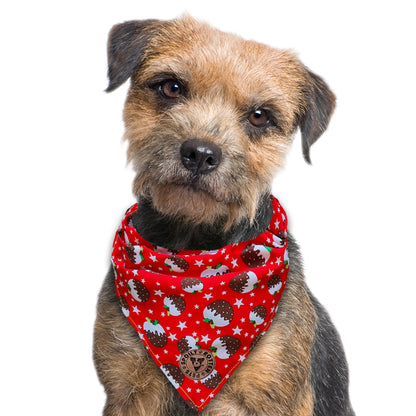 The Bakewell - Christmas Pudding Tied Dog Bandana