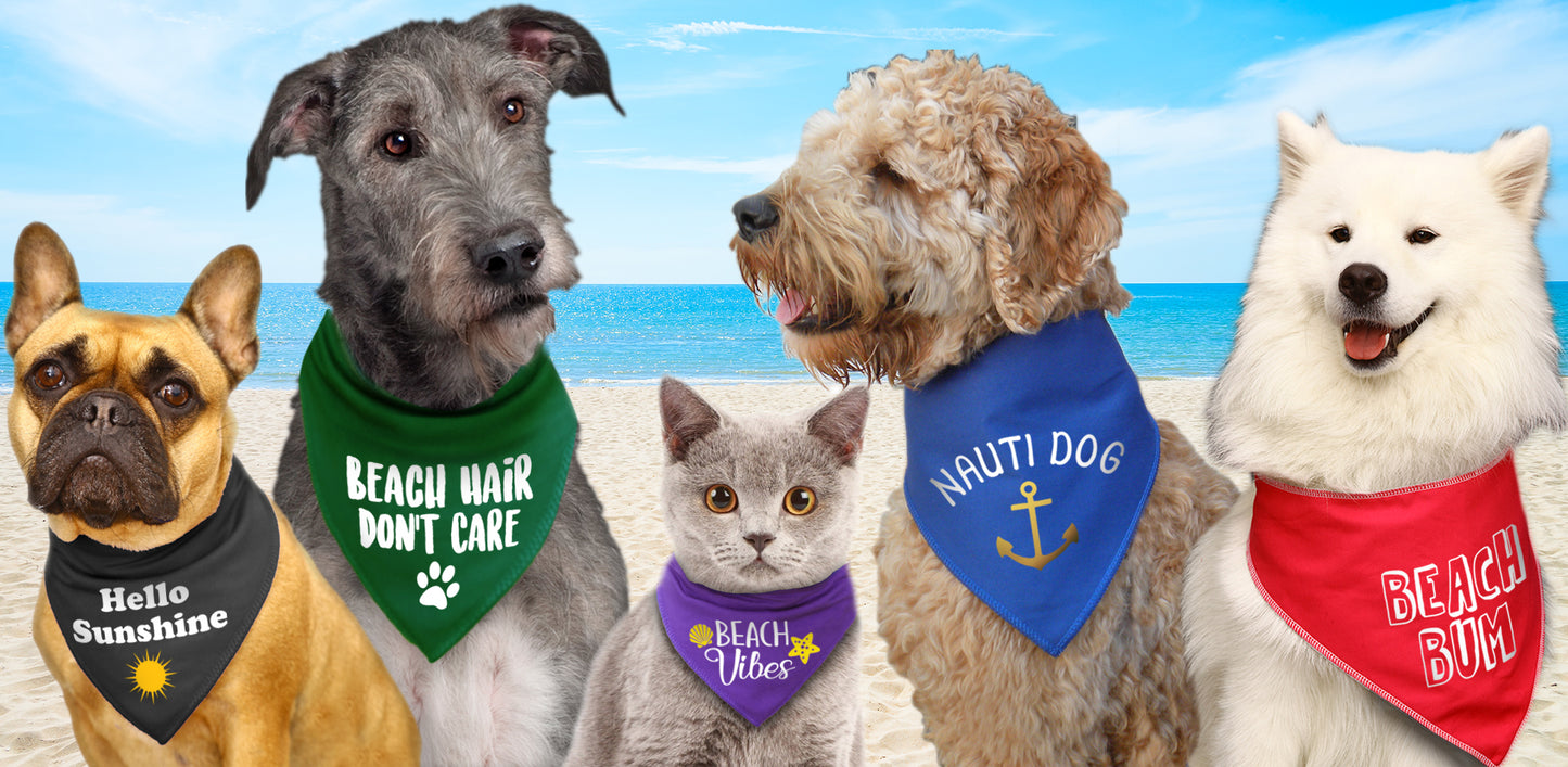 Beach Bum Summer Dog Bandana