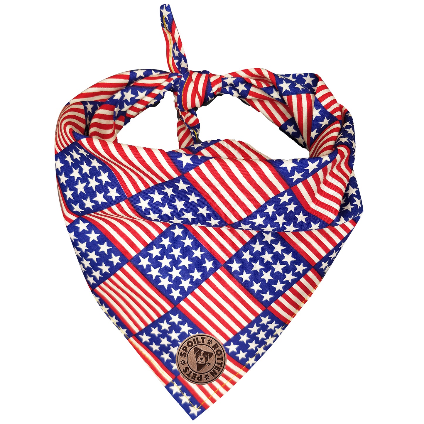 The Washington - American Flag Tied Dog Bandana