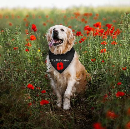 We Remember Poppy Dog Bandana