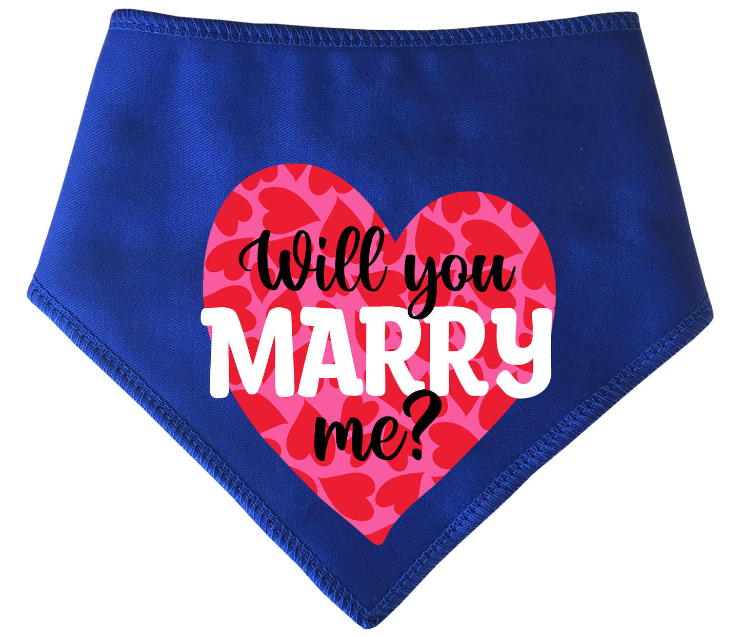 Will You Marry Me Heart Dog Bandana