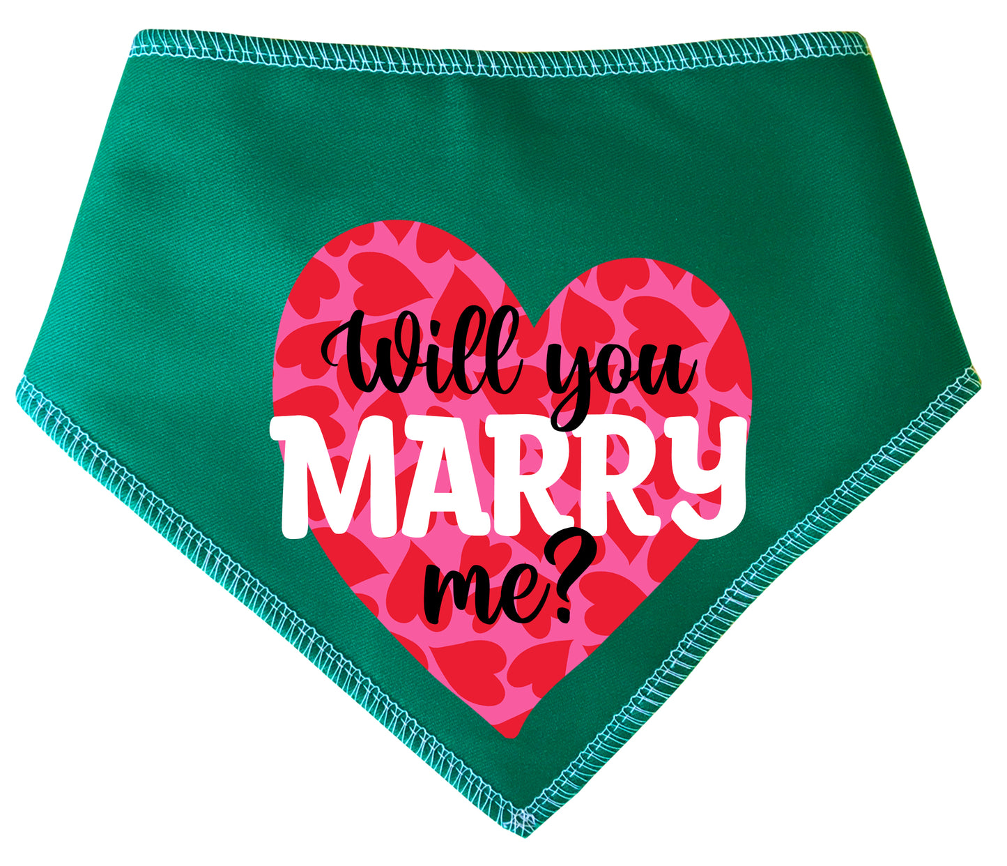 Will You Marry Me Heart Dog Bandana