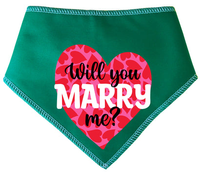 Will You Marry Me Heart Dog Bandana