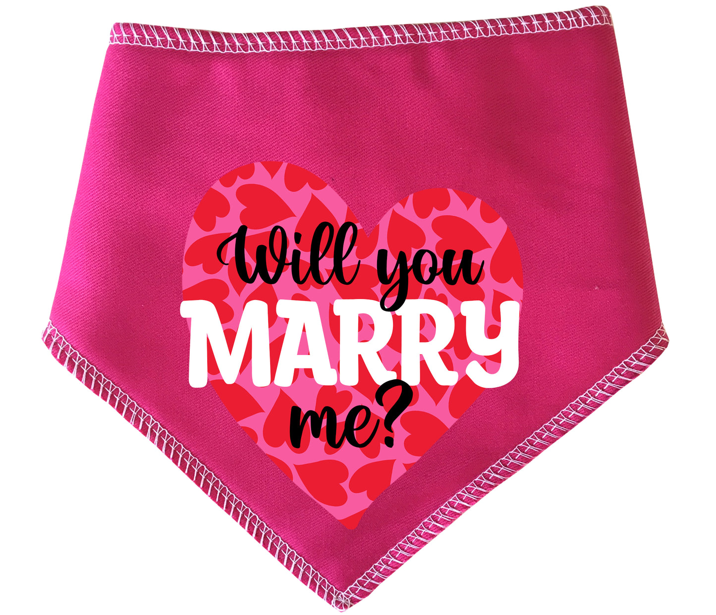 Will You Marry Me Heart Dog Bandana