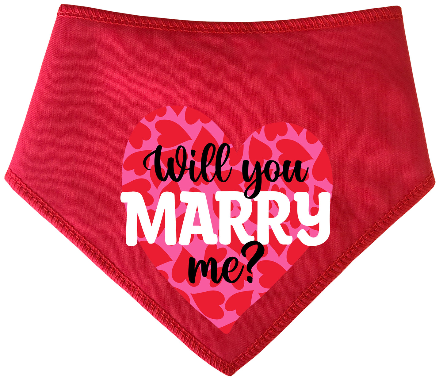 Will You Marry Me Heart Dog Bandana