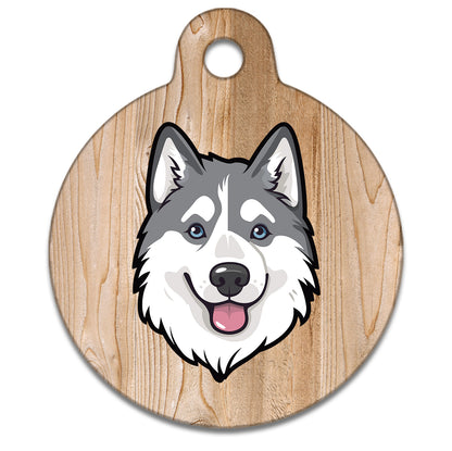 25mm Diameter Small Size - Husky Malamute Dog
