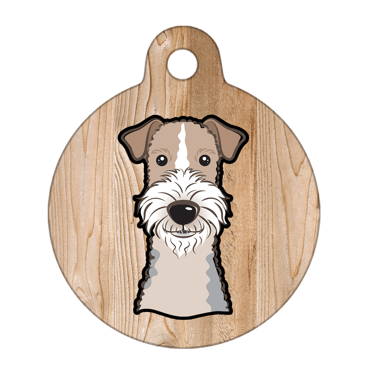 25mm Diameter Small Size - Wire Fox Terrier Dog