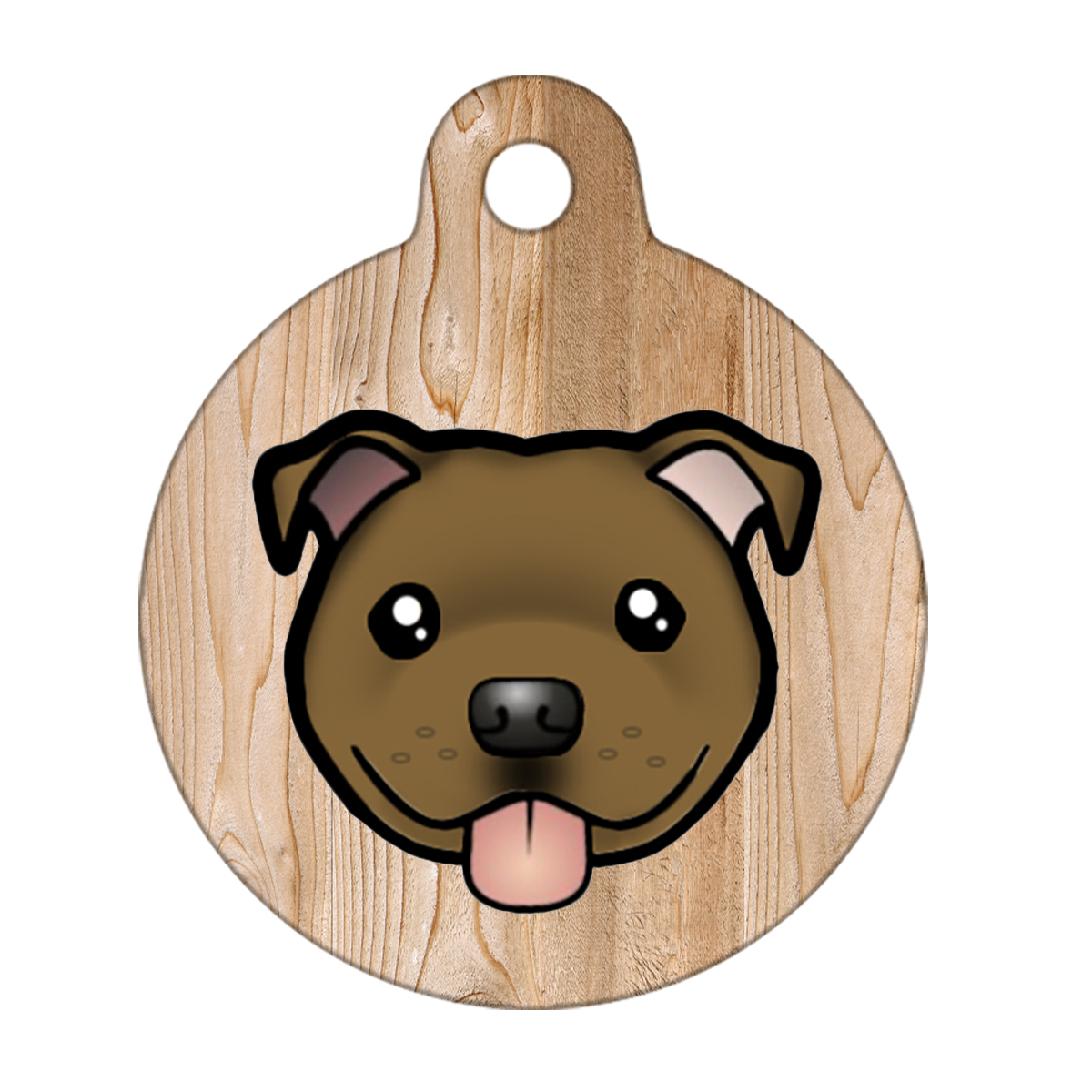 25mm Diameter Small Size - Staffie Cartoon Dog