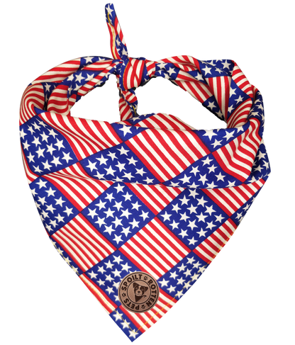 The Washington - American Flag Tied Dog Bandana