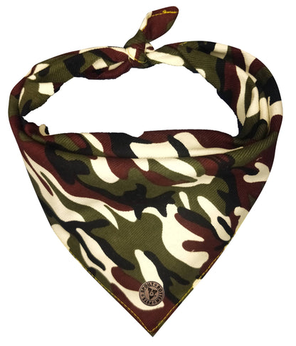 The Colchester - Camo Green Tied Dog Bandana