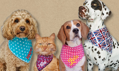 VW Camper Hot Pink Pattern Fabric Dog Bandana