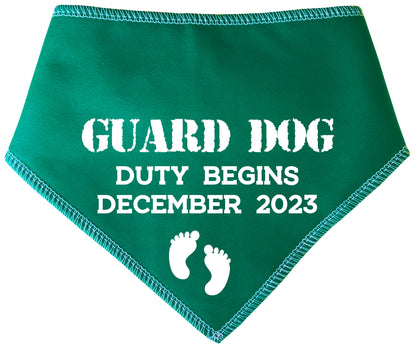 Guard Dog Duty Any Date Dog Bandana